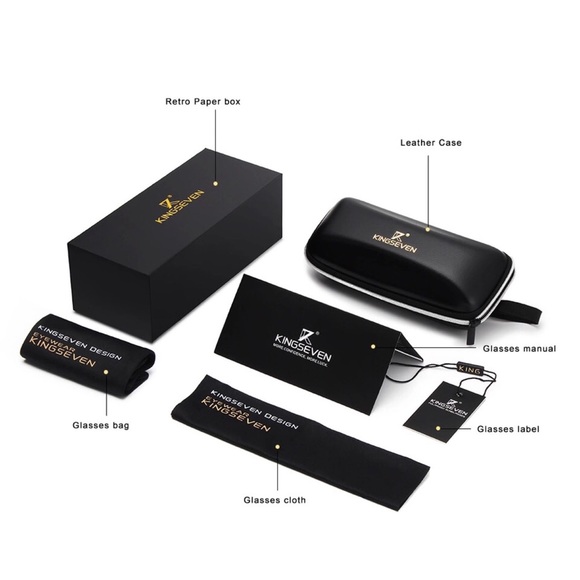 KINGSEVEN Classic Red Polarized Sun Glasses - Picture 14 of 15